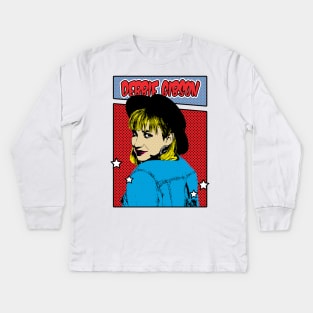 Debbie Gibson 90s Pop Art Comic Style Kids Long Sleeve T-Shirt